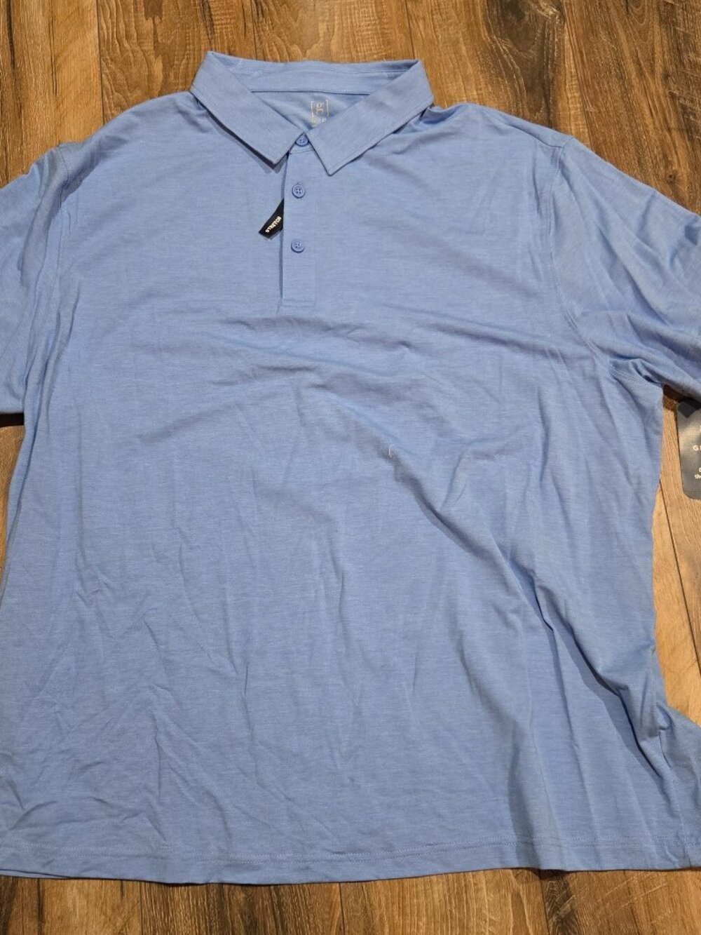George Men's Short Sleeve Stretch Polo Shirt Light Blue NWT Size 3x